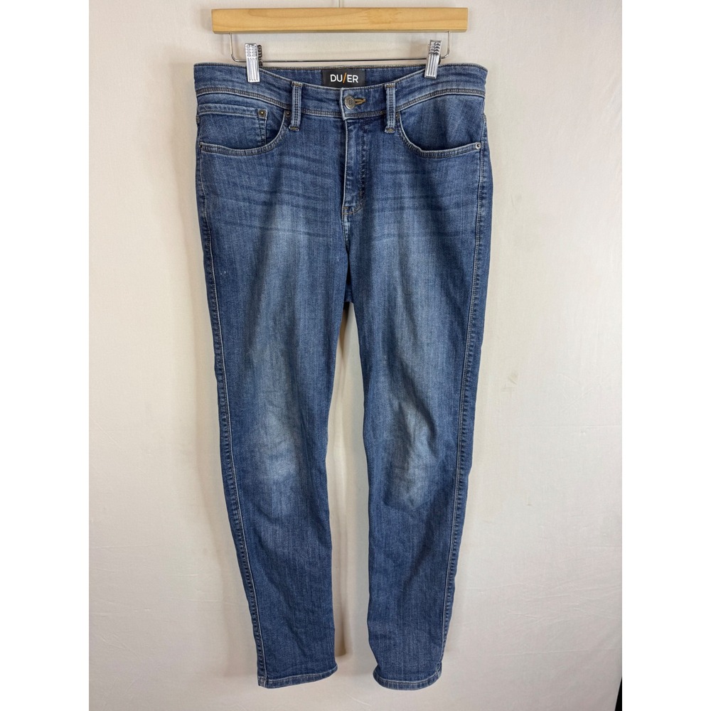 DU/ER Fireside Fleece Lined Performance Denim Slim Fit Jeans 32x32 Medium Wash